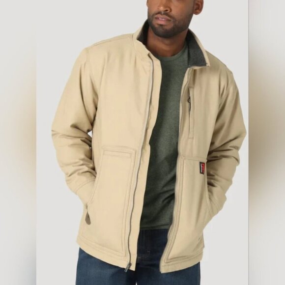 Wrangler Other - Wrangler Riggs Tan Canvas Jacket Sherpa  Lined Workwear NWT